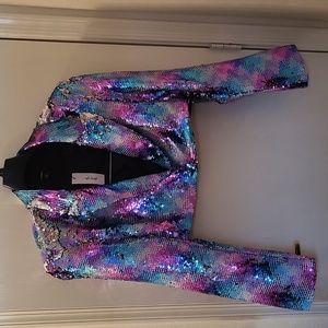 Sequin Crop Blazer